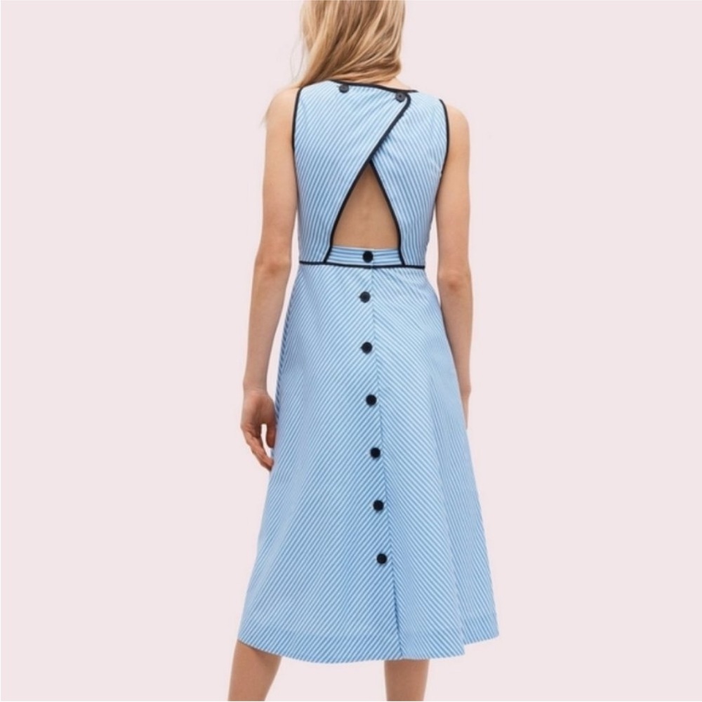 Kate Spade Blue Striped Sleeveless Dress